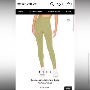 WeWoreWhat | Seamless Leggings in Sage
